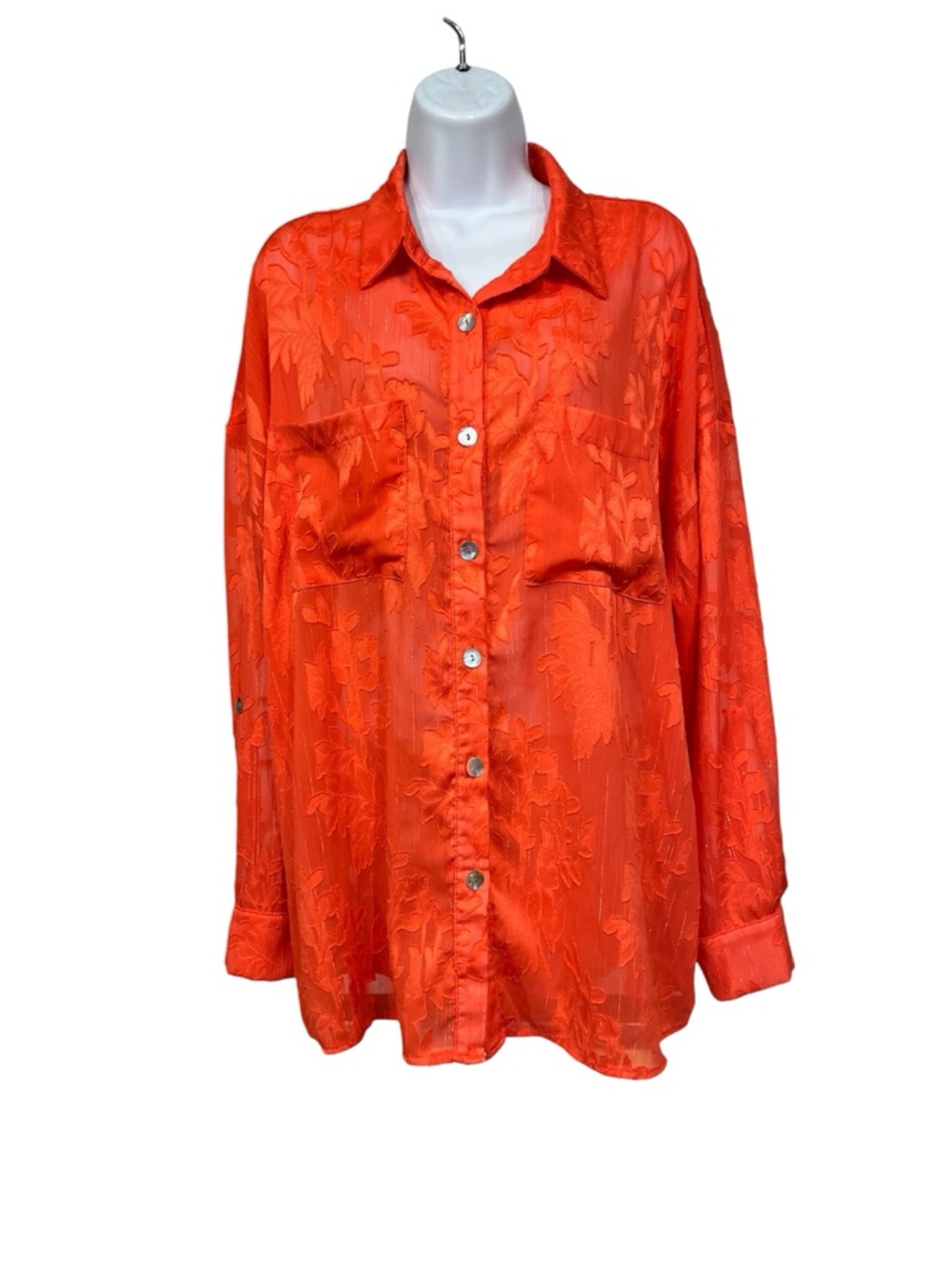 Daytrip semi-sheer blouse size XL